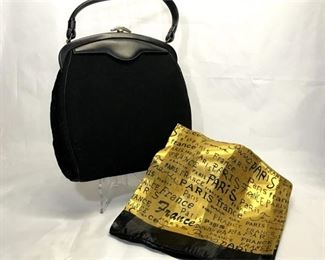 78. Lewis Wool Handbag with Paris Scarf