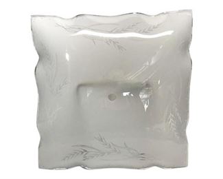 95. Satco White Glass, Wheat Design Ceiling Light Cover
