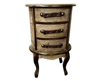98. Decorative Oval 3 Drawer Chest