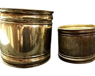 103. 2pc Brass Planter Set