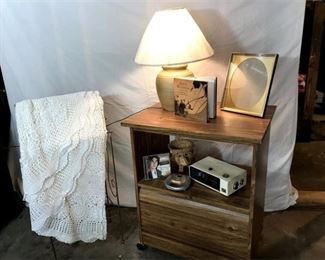 110. VTG Rollup Microwave Cart More Lot