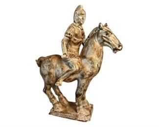 142. Cast Iron Oriental Soldier on Horse