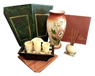 170. Goodwin Glass Handpainted Vase more