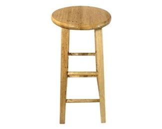 177. 29 Natural Finish Oak Bar Stool
