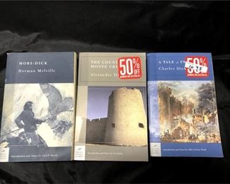 179. 3 Book Lot A Tale of Two Cities, Count of Monte Cristo, Moby Dick