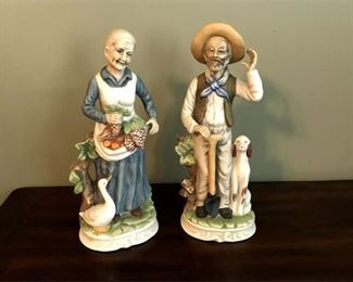 197. Porcelain Old Man Old Woman Figurine