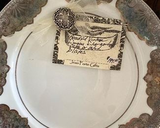 12 vintage desert plates