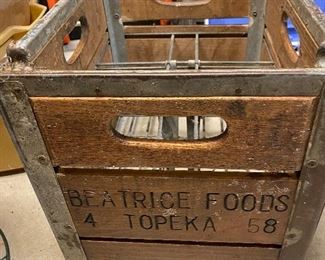 Antique  Beatrice Foods milk crate