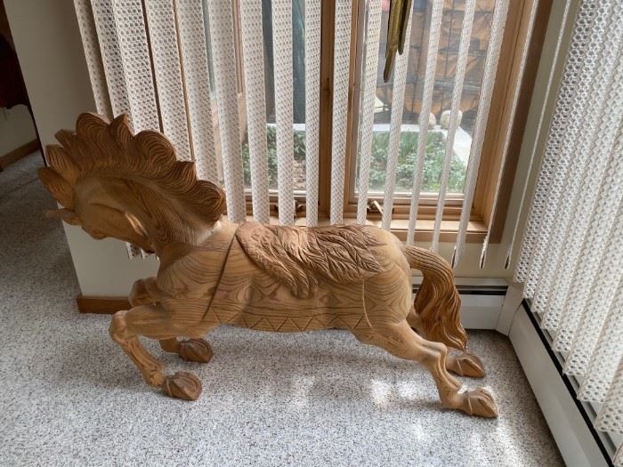 Commissioned hand carved horse from Mexico