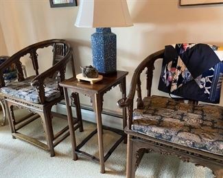Antique Chinese chairs and table