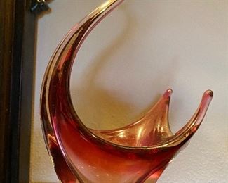 Hand blown glass swan Canada