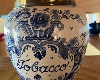 Vintage Delft Tobacco jar 