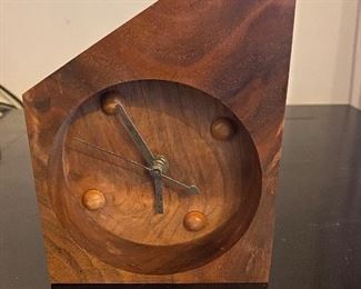 Handmade wood clock from Hawaii
