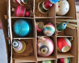 Vintage ornaments. From $2 ea to $8 ea