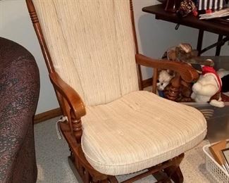 wood rocking chair with fabric pad  was $50