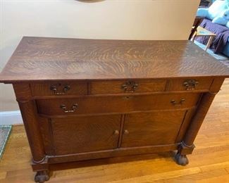 RARE Vintage Tiger Oak Buffet