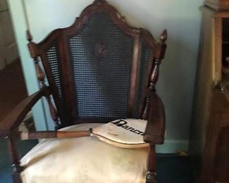 Wood/cane back chair