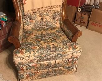 Upholstered/wood chair (2)