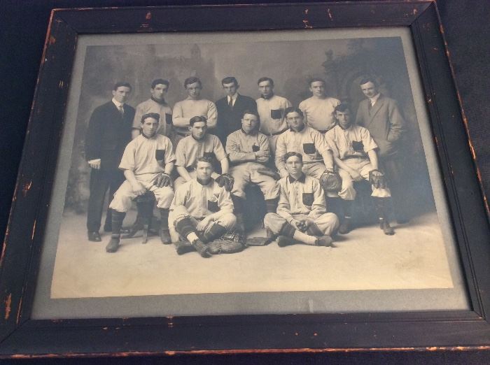 Antique Boston College Baseball Team Photograph. Embossed E. (Elmer) Chickering (1857-1915), Boston, circa late 1890's.