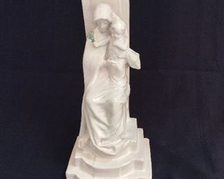 Mother and Child Porcelain, Italy, 16" H. 