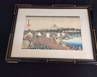 Nihon-Bashi Bridge by Andoh Hiroshige, 16" x 12".