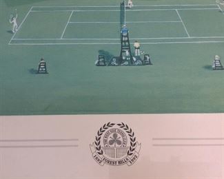 The West Side Tennis Club, Forest Hills, 1892 - 1992 by Joan Iskyan, 1991, 25 1/2" x 23".