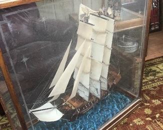 about 2.5-tall in case detailed wooden ship