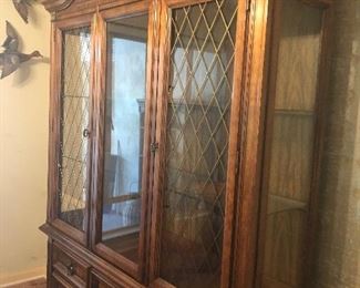 dining table and china cabinet