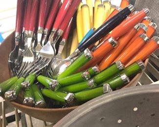 assorted colorful flatware