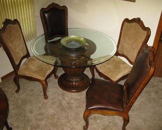 Beautiful Mahogany Table and chairs - Carved from Italy