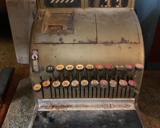 NCR cash register with original paper in drawer