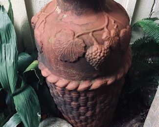 32” vintage pottery garden urn