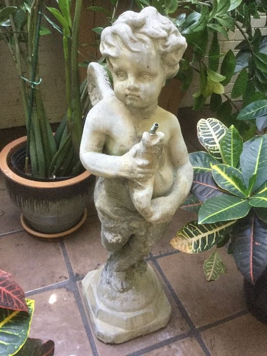 Vintage angel fountain statue 