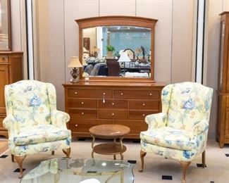 Two Rust and Martin wing back chairs - excellent condition!