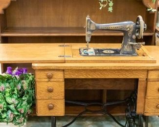Old Franklin Sewing machine and cabinet.  
