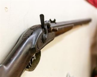 1800's Percussion Rifle - 3/8's diameter - the name on the top of gun is Hartkop - nice patina.