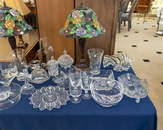 Tiffany Style Lamps, Crystal