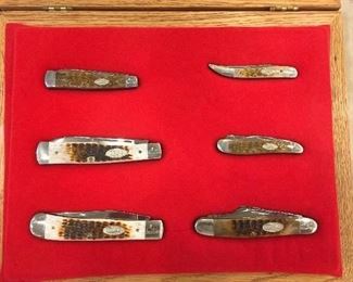 1989 Rogers Bone case folding knives collectors edition.