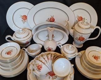 57-piece set vintage Castleton china, "June", pattern active 1950 - 1966.