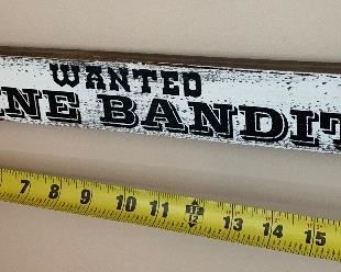Wanted Wine Bandit Decor Sign	2x18x1in	HxWxD	AH108