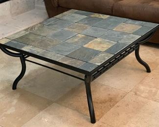 Iron & Slate Tile Rustic Coffee Table	19x40x40	HxWxD	AH112