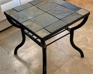 Iron & Slate Tile Rustic Side Table	23.5x24x24in	HxWxD	AH113