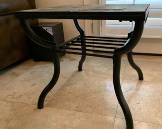 Iron & Slate Tile Rustic Side Table	23.5x24x24in	HxWxD	AH113