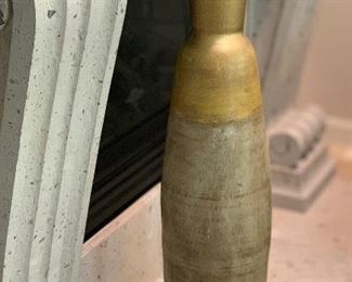 Ceramic Gold/Silver Vase	39in H x 8.5in Diameter (at widest)		AH121