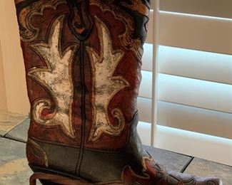 Resin Cowboy Boot Decor	16.5x15x2.5in	HxWxD	AH124