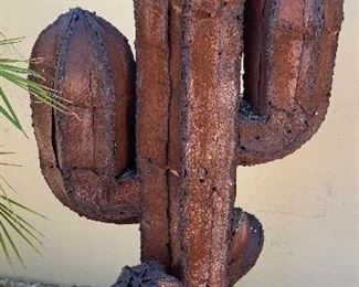 Rustic Metal Saguaro Cactus Yard Art	48x20x15in	HxWxD	AH128