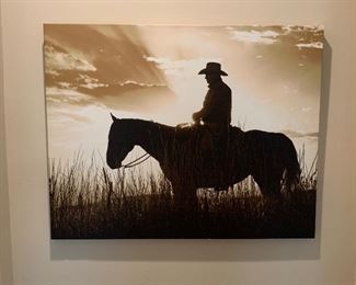 Wendy Caro Cowboy/Sunset Days End Art Print	30x38x1in	HxWxD	AH135