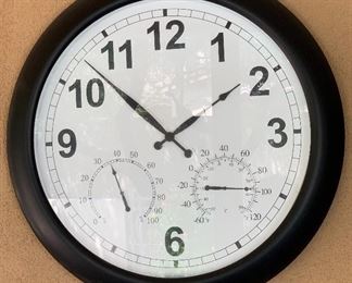 24in Outdoor/Patio Wall Clock Temp Gauge	24in Dia		AH134