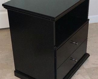 1pc Ashley Furniture Maribel Black Nightstand 24x23x16.5in HxWxD AH167