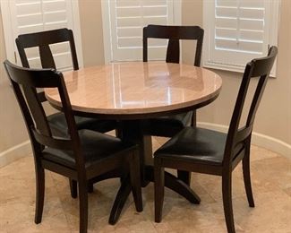 Ashley Furniture Naomi Faux Stone Top Table & 4 chairs	30in H x 42in Diameter		AH184